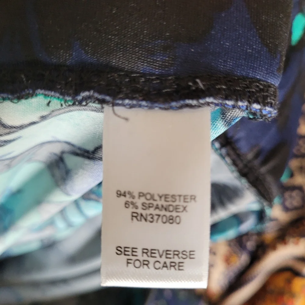 Cato blue and black floral skirt.